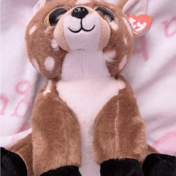 Ty Plush Fawn with Brown and White Spots - Picture 2 of 3